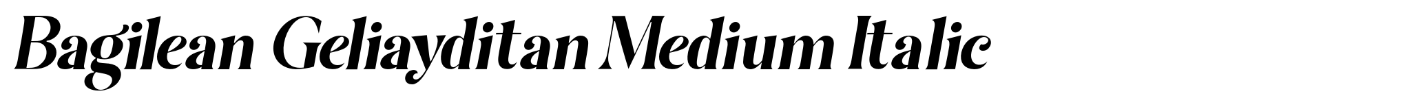 Bagilean Geliayditan Medium Italic image